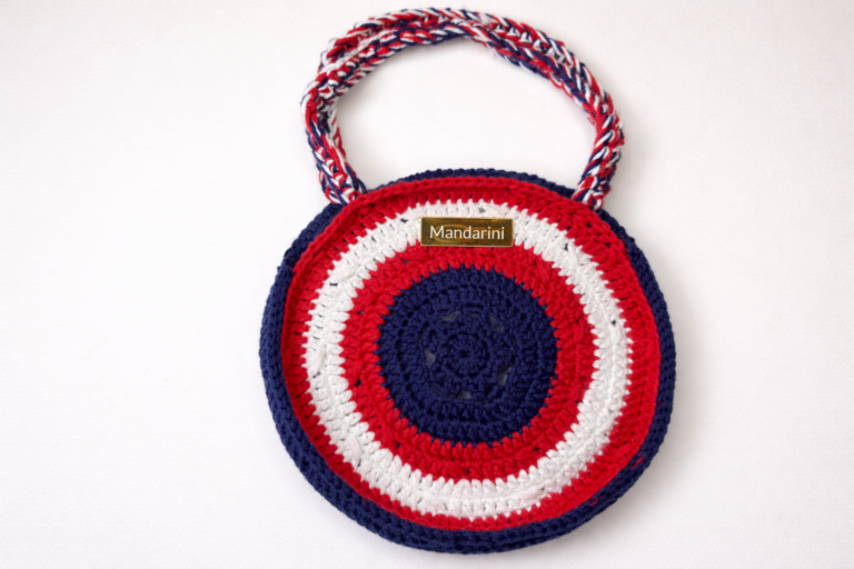 Captain America Inspired 4th of July Circle Bag | Free Crochet Pattern